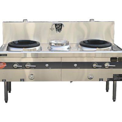 Stainless Steel Two Woks One Warmer With 250W Fan Power for High-Volume Cooking