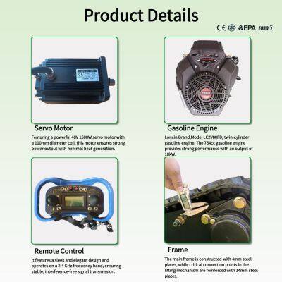 VIGORUN MTSK1000 4-Stroke Cordless Crawler Lawn Mower Forest Mulcher 764cc Gasoline Engine Self Propelled Industrial Heavy-Duty photo-4