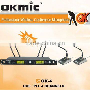 OKMIC Professional Dual Channels Wireless Gooseneck Microphone