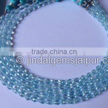 Wholesale Sky Blue Topaz Faceted Drops Beads