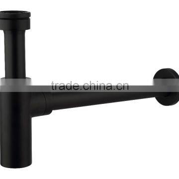 KingChun Free Samples Black Colour wash basin drain pipe bottle trap chrome plated tube(J220)