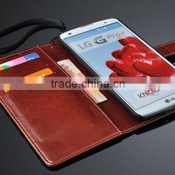Promotional Phone Protector Radiation Resistant Wallet PU Leather Decorate New Design Mobile Phone Case for LG Optimus G Pro 2                        
                                                Quality Choice
