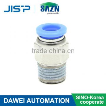 SAZN SPC male straight air fittings, PC6-02, brass material iron material