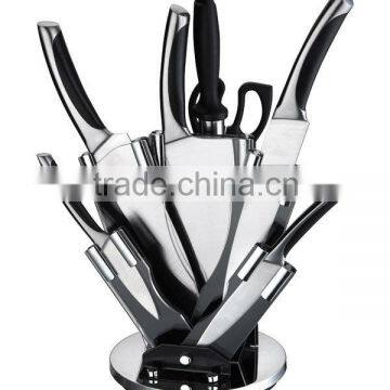 BLACK HANDLE STAINLESS STEEL 8PCS KITCHEN KNIFE SET