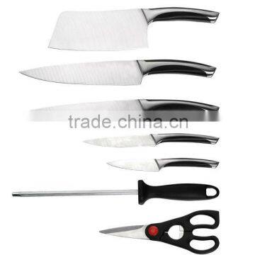 BLACK HANDLE STAINLESS STEEL 8PCS KITCHEN KNIFE SET photo-2