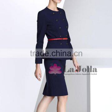 Lady Airline Stewardess Uniform Design Beauty Office Uniform for Women photo-2