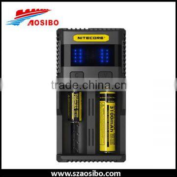 original New Nitecore Battery Charger SC2 Digicharger LCD Display USB Power For Li-ion Battery