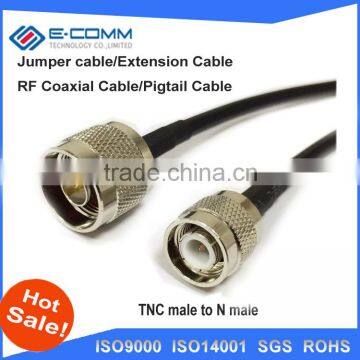 Hot sale!! TNC Male To N Male Plug Pigtail cable RG58 50CM 20inch for wireless antenna work