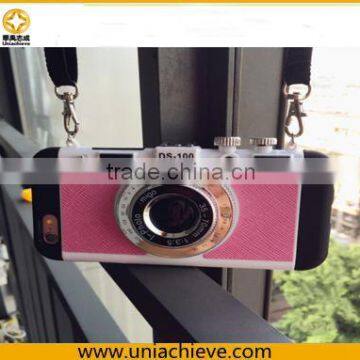 For IPhone 6S/6SPlus 3 in 1 Fashion Design Creative Silicone Camera Back Case Cover With Strap Red photo-5