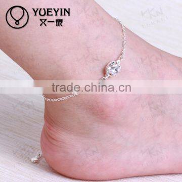 2015 attached fashion jewelry stone foot chain charm ankle bracelet anklets