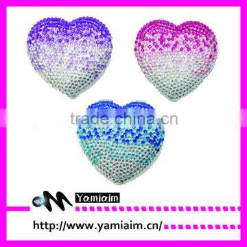 Bling rhinestone Heart Shape jeweled mirror