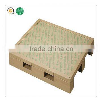 High strength recyclable honeycomb pallet with collar