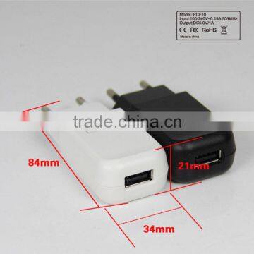 5V1A mobile phone usb travel charger, usb wall charger