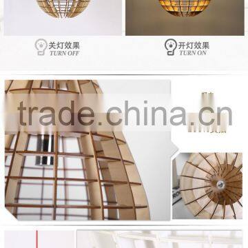 2016 Hot Sale Popular Classic Simple Creative Decorative Suspension Shade Wooden LED Pendant Lamp JK-8005B-11 LED Pendant Light photo-6