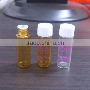 3ML Small Mini Essential Oil Amber Glass Vials size! Sample bottles