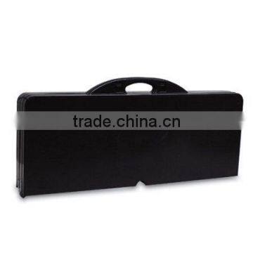 Outdoor Portable Black Folding Umbrella Table With 4 Chairs for Camping Picnic-FN4305 photo-2