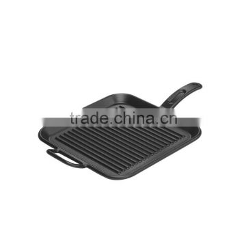 Cast iron cookware square grill/griddle pan/ roasting pan