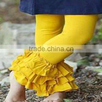 New arrival ruffle leggings fashion style baby girl boutique pants girls cotton pant