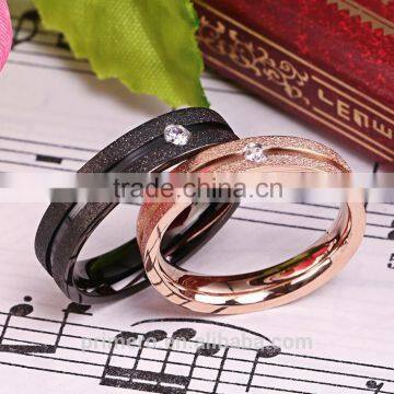 Fashion Wedding Bands For Women Men Matte Finished 316L Stainless Steel Rings For Couple Jewelry photo-5