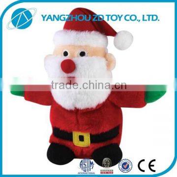 new style soft polyester cute santa claus plush toy stuffed