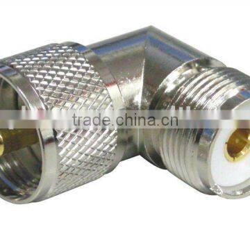 UHF MALE TO UHF FEMALE ADAPTER RIGHT ANGLE