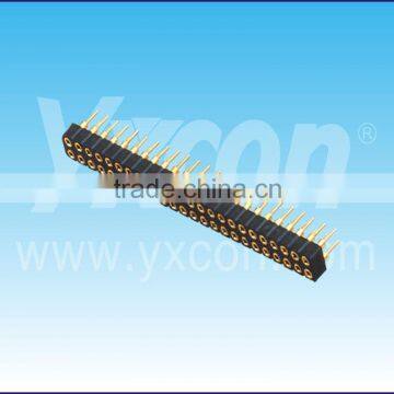 Dongguan Yxcon 2.00mm pitch single layer dual row straight high quality round female header connector