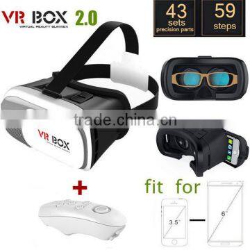 Google Cardboard HeadMount VR BOX 3.0 PRO Version VR Virtual 3D Glasses for 3.5" - 6.0" Smart Phone+ Bluetooth Remote Controller photo-3