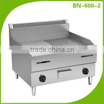 2 Burners Stainless Steel Counter Top Gas Griddle /Grill Griddle For Sale BN-600-2