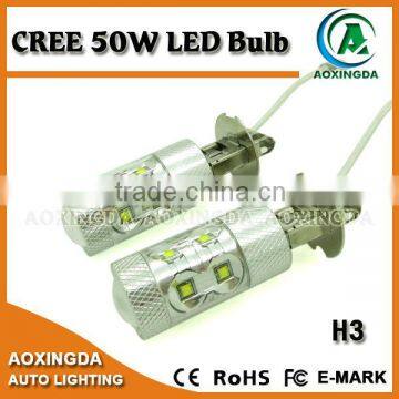 AC/DC 12v 24v 50W 680LM H3 LED Fog Light Bulb White Yellow Red