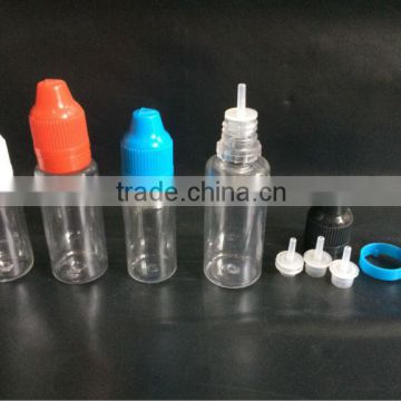 blind mark long thin tip plastic dropper bottles with childproof and tamper proof cap