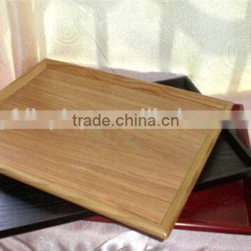 Natural Handmade Small Fruit Handles Rectanglar Decorative Wooden Trays