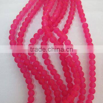 10mm transparent fluorescent color glass beads YZ026