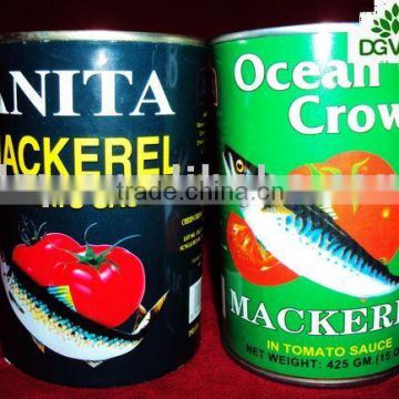 canned mackerel in natural oil