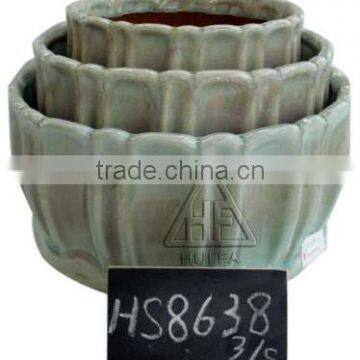 glazed ceramic pot