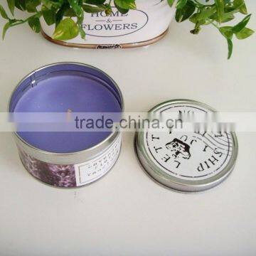 wholesale candle tin box with lid/round candle tin/metal cans with lids