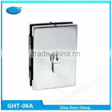 Patch fitting clamp for glass door,lock fitting center lock aluminum core polish finished