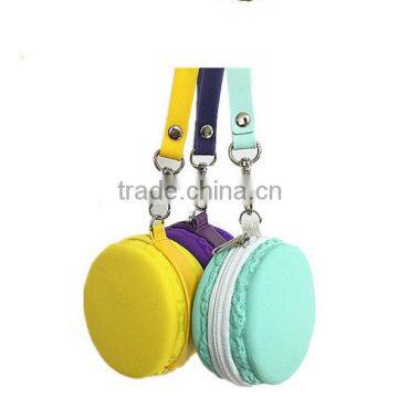 Fashion silicone coin bag, macaron silicone mini coin wallet