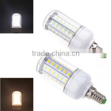 E14 12W 5730 SMD 60 LED Corn Light Bulb Lamp Energy Saving 360 Degree White Warm White Led Bulb Lamps 220-240V