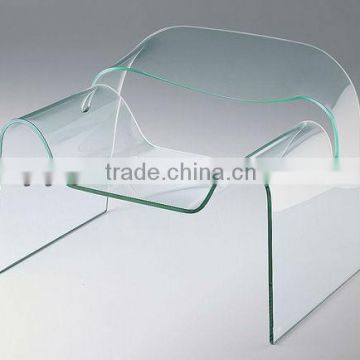 Clear acrylic chairs without arms