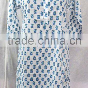 Indian Hand Block Printed Women Kurtis