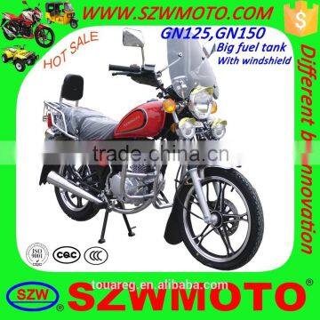 HOT SALE in africa economy big fuel tank GN49 GN125 GN150 SL125-5 HJ125-8 street motorcycle with windshield