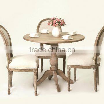 Hand Carved Antique Style Restaurant Table /Round Coffee Table (DT-986-OAK )