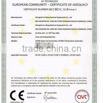 EUROPEAN COMMUNITY-CERTIFICATE OF ADEQUACY