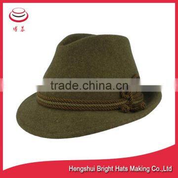 Fashion wool felt fedora hat in wide brim