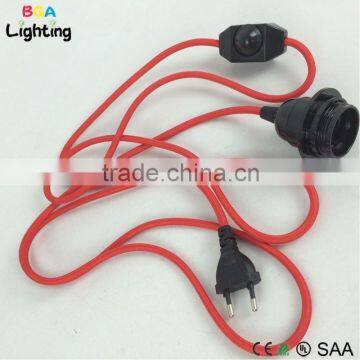 E27 Bakelite light socktet Indoor lighting pendant light shade with colorful weaven wire