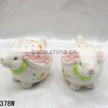 ceramic easter rabbit salt and pepper set