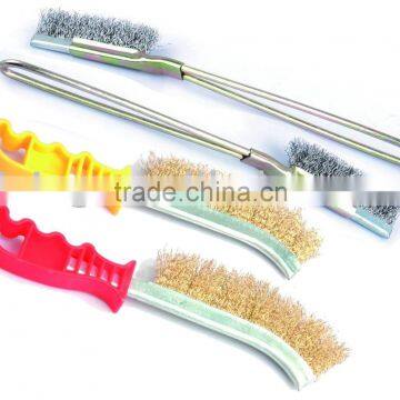 steel wire brush with plastic handle