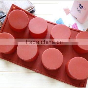 8 cavities round shape soap mould