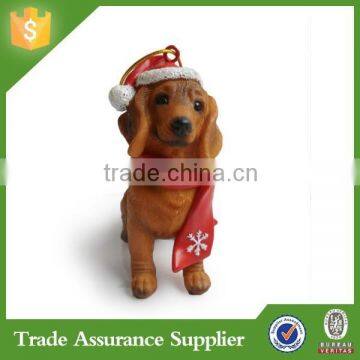 Professional Dog Supplier Polyresin Dachsund Christmas Ornament photo-2