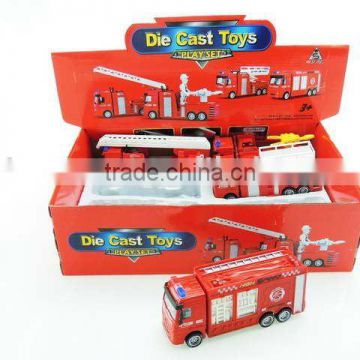 Kids car toys matel alloy fire truck 4 ASST